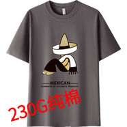 稻草人短袖男生夏季t恤新款美式夏天潮牌半袖寬松重磅純棉上衣T體恤男款 灰色 2XL 推薦80-90公斤