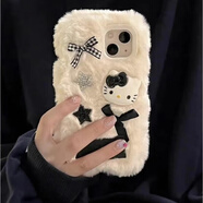 迅炫hellokitty秋冬季毛絨凱蒂貓oppofindx6/5/3手機(jī)殼12pro+/10s真我v50s適用realmegtneo6se/3/2t/gt 毛絨【白色】黑kt+標(biāo)簽 OPPO Find