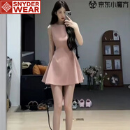 SNYDER WEAR短裙連衣裙修身2025春夏季新款小個子收腰顯瘦百搭氣質短裙 粉色(面料) L 建議105-115斤