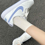 耐克（NIKE）女鞋板鞋2025秋冬季新款Court Borough Low2運動(dòng)鞋低幫休閑鞋 白色鈷藍DV5456-103 39