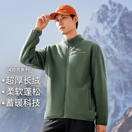 拓路者春秋季搖粒絨外套男士戶(hù)外運動(dòng)防風(fēng)立領(lǐng)夾 450克厚長(cháng)絨-軍綠 L