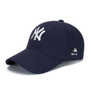 NEW NY MLB ERA帽子男女棒球帽韓版新款遮陽(yáng)硬頂潮流鴨舌帽防曬百搭休閑時(shí)尚刺繡 NY【藏藍】 均碼 大小可調節【52cm-63cm】