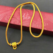 DL 1998胖東來(lái)同款唐卡專(zhuān)用掛繩手工編織泰國佛牌專(zhuān)用鏈子男女款佛牌掛繩 土黃色繩子周長(cháng)65厘米