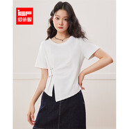 IEF/愛依服大碼女裝2025夏季新款韓版時(shí)尚休閑百搭T恤 白 2XL
