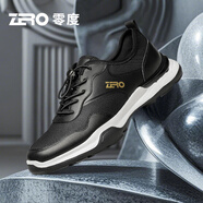 零度尚品ZRO男鞋2025夏季新款輕便透氣網(wǎng)面運(yùn)動(dòng)鞋男飛織戶外休閑鞋子舒適 黑色 【標(biāo)準(zhǔn)皮鞋碼】 40
