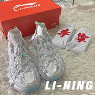 李寧（LI-NING）悟道2.3女士夏季新款休閑鞋耐磨百搭網(wǎng)面經(jīng)典復(fù)古老爹鞋運動鞋 標(biāo)準(zhǔn)白/銀色-AGBR052-2 39