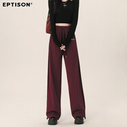 衣品天成撞色條紋運動(dòng)褲女2025秋季復古美式衛褲寬松百搭休閑褲子女