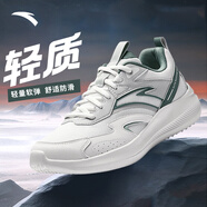 安踏（ANTA）男鞋運(yùn)動(dòng)鞋2025秋季新款跑步鞋中考體測緩震回彈男士休閑鞋 白/灰/綠/氫氧綠-1 44