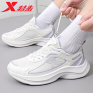 特步（XTEP）女鞋運(yùn)動鞋女跑步鞋新款秋季透氣減震回彈跑鞋網(wǎng)面休閑鞋 帆白/淺暮藍(lán) 38