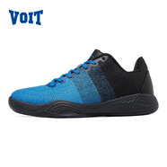 沃特夏季學(xué)生籃球鞋男低幫運動(dòng)鞋透氣科11網(wǎng)面輕便水泥地青少年潮 黑/冰藍 40