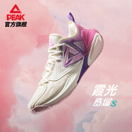 匹克（PEAK）態(tài)極音爆S物理發(fā)泡籃球鞋勺型碳棍強滾動(dòng)低幫后衛實(shí)戰球鞋男 乳白/紫-【霞光配色】 43