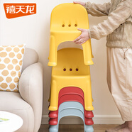 禧天龍家用加厚凳子椅子帶靠背幼兒矮凳寶寶椅小板凳換鞋凳 創(chuàng)意凳子 故宮紅1只裝【新款椅凳】