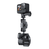TELESIN(泰迅)適配大疆a(chǎn)ction4 5pro摩托車支架適用gopro自行車支架insta360車管夾運動相機騎行支架配件