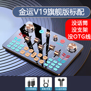 金運(yùn)V19直播聲卡套裝手機(jī)電腦通用抖音快手全民直播唱歌帶貨神器 金運(yùn)V19+監(jiān)聽耳機(jī)