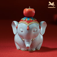 銅師傅象擺件心想事成象吉象生日禮物辦公桌擺件工藝禮品送客戶(hù)