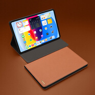 埠帝定制適用ipadPro2024款真皮保護套11/13寸蘋(píng)果mini7平板殼10代皮套iPad10.2六代Air5翻蓋商務(wù) 真皮   棕色 iPad Air2(9.7英寸)