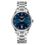 浪琴Longines浪琴手表男 名匠系列時(shí)尚鑲鉆機械男表 L2.628.4.97.6藍盤(pán)男表38.5mm