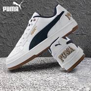 彪馬（PUMA）板鞋男鞋女鞋 2025秋季新款撞色小白鞋低幫耐磨運(yùn)動(dòng)鞋情侶休閑鞋 395082-01/彪馬白-海軍藍(lán)-淺棕 42