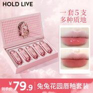 HOLD LIVE復(fù)古花園唇釉禮盒啞光水光霧面兔兔口紅套裝女顯白水潤 兔兔花園禮盒