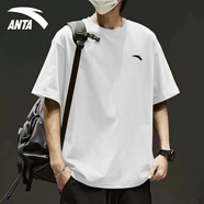 安踏（ANTA）冰絲速干短袖t恤男2025春夏季涼感透氣休閑跑步健身運(yùn)動半袖男 -1純凈白【冰絲速干】 L /175 適合120-140斤