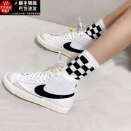 耐克（NIKE）新款女鞋秋冬季BlazerMid麂皮高幫運(yùn)動(dòng)板鞋舒適休閑鞋AV9376 CZ1055-100時(shí)尚百搭/黑勾 36.5