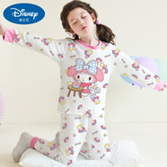迪士尼兒童保暖內衣套裝純棉女童秋衣秋褲三層夾棉加厚星黛露寶寶線(xiàn)衣褲 美蒂芬 130 130cm