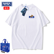 NASAR-FARM短袖t恤男夏季純色棉質(zhì)新款印花多巴胺t恤女士潮流韓版寬松情侶款 01-短T-白色 XL （130至145斤）