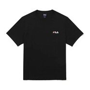 Fila 韓國(guó)斐樂(lè)FILA 男女款休閑短袖 男裝圓領(lǐng)T恤  男士運(yùn)動(dòng)休閑上衣 2112X/2101X-BLK 貨號(hào)隨機(jī) XL /105（建議75-85kg）