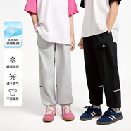 安奈兒（Annil）童裝男女童全腰針織單褲2025夏新款 黑色 160 