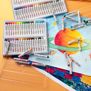 櫻花（SAKURA）36色油畫(huà)棒兒童安全蠟筆美術(shù)彩繪繪畫(huà)畫(huà)筆軟性油性粉棒油彩棒小太陽(yáng)款XEP-36C速寫(xiě)馬克筆繪畫(huà)