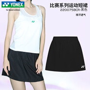 YONEX尤尼克斯網(wǎng)羽短裙女速干透氣yy百褶裙運(yùn)動(dòng)半身裙羽毛球服 220075 黑色 L