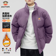 大嘴猴（paul frank）棉服男秋冬季潮牌立領(lǐng)加棉加厚寬松休閑保暖防寒棉襖外套棉衣女