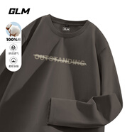 GLM長袖t恤男秋季寬松純棉男士圓領(lǐng)打底衫潮流街頭衣服男裝