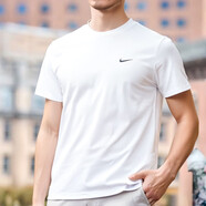 耐克（NIKE）短袖男2025夏季運(yùn)動套裝t恤Dri-Fit快干休閑半袖梭織快干跑步長褲 白色/Dri-Fit導(dǎo)濕速干 單件短袖 3XL/190【建議體重190-200斤】