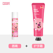 啵樂樂（Pororo）兒童護(hù)手霜嬰兒潤膚霜寶寶護(hù)膚學(xué)生便攜小孩保濕滋潤秋冬季防干裂 1支 4.2g 露比護(hù)手霜+草莓唇膏