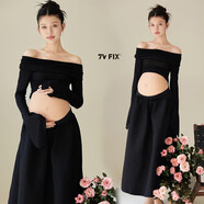 語(yǔ)森憶影樓拍攝孕婦裝孕婦拍照服裝新款影樓攝影寫(xiě)真白色緞面感孕媽 上衣+半身裙 均碼