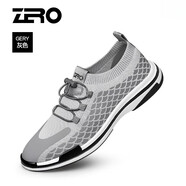 ZRO【新品】男鞋運動(dòng)休閑鞋男士潮流夏季網(wǎng)面透氣飛織鞋時(shí)尚百搭潮鞋 Y01039灰色 41