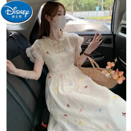 迪士尼（Disney）15歲女大童新中式國風(fēng)連衣裙13少女夏季14初中學(xué)生超仙森系印花裙 圖片色 170 M【建議90-100斤】
