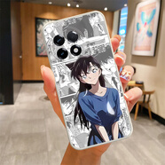 HERONSWING一加ace5至尊版手機殼一加ace3/2pro硅膠一加ace6防摔動(dòng)漫3v軟殼 名偵探柯南-毛利蘭-動(dòng)漫畫(huà) 液態(tài)硅膠優(yōu)雅黑邊-下單備注型號