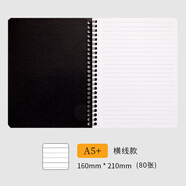 Rhodia法國羅地亞notebookA5線圈網(wǎng)格筆記本本子 a4記事本日記本 筆記本-黑-橫線A5+