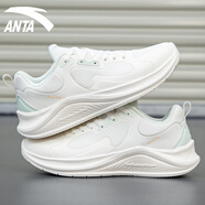 安踏女鞋運動鞋女漫步跑步鞋秋季新款網(wǎng)面軟底輕便不累腳學(xué)生跳繩鞋 象牙白/淺曦綠-1 (漫步) 39