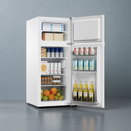 海爾（Haier）雙門小冰箱 家用復(fù)古小型迷你冰箱兩門 冷凍冷藏兩用節(jié)能低噪 宿舍出租房辦公室賓館 家電以舊換新 29升冷凍94升冷藏寬深高:45X55X108厘米