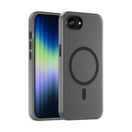 正擎適用蘋果se4手機(jī)殼iPhoneSE4保護(hù)殼磨砂膚感磁吸新款magsafe16E全包16promax手機(jī)套SE四代防摔男女 黑色 * 磨砂膚感 * 指紋克 iPhoneSE4