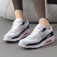 耐克（NIKE）官方艦店女鞋冬季新款運動(dòng)鞋Air Max 90氣墊緩震透氣跑步鞋休閑鞋 HF6358-104/白灰粉 35.5