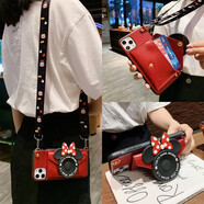 機番迪士尼適用蘋(píng)果16手機殼iPhone15Pro零錢(qián)卡包14plus可斜跨xr網(wǎng)紅女13xs支架8plus背帶掛繩12全包防 蘋(píng)果12promax 紅色米妮相機零錢(qián)包+斜跨掛繩 iPhone 其他型號