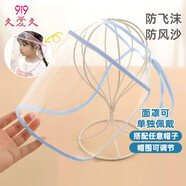 久愛久嬰兒防護(hù)面罩寶寶防飛沫保護(hù)罩兒童外出防唾液罩隔離帽子面罩通用 藍(lán)色 A類松緊可調(diào)【升級高透款】 均碼