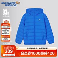 斯凱奇兒童羽絨服男童女童外套保暖中大童冬裝P424K076/P425K050 公主藍/007G 170