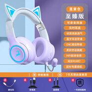 瞄音開學(xué)禮物耳返頭戴式耳機(jī)背書神器學(xué)生閱讀專用兒童誦讀藍(lán)牙貓耳朵實(shí)時(shí)耳返耳機(jī)適用于學(xué)習(xí)機(jī)可插卡 圣誕紫高配錄音版 耳返背書神器
