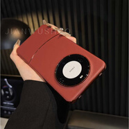 華為（HUAWEI）【品質(zhì)原裝】適用于適用華為mate60pro+手機殼mate60新款皮紋保護 瑞紅色-拼接素皮-金屬鏡頭-系列 華為 Mate 60