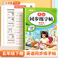 斗半匠 英語字帖五年級下冊 五年級英語字帖衡水體 小學(xué)英語硬筆書法練習(xí)鋼筆書寫描紅練字本每日一練